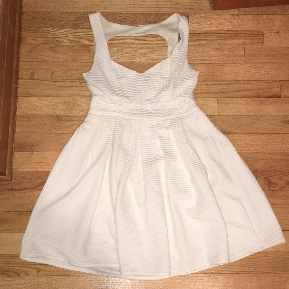 White Ribbed Dress